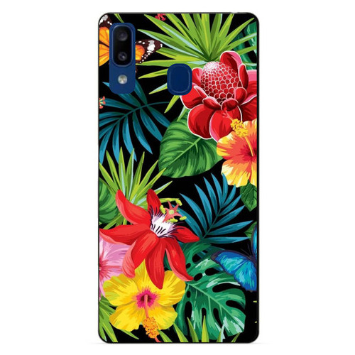 Силіконовий чохол Coverphone Samsung A20 2019 Galaxy A205f з малюнком Райські квіти фото №1