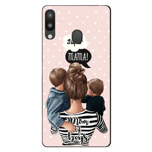 Силіконовий чохол Coverphone Samsung M20 2019 Galaxy M205f з малюнком Mom of boys фото №1