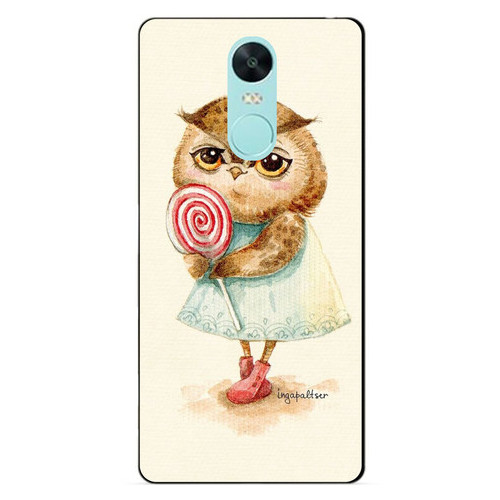 Силіконовий чохол Coverphone Xiaomi Redmi Note 4x з малюнком Сова з цукеркою фото №1