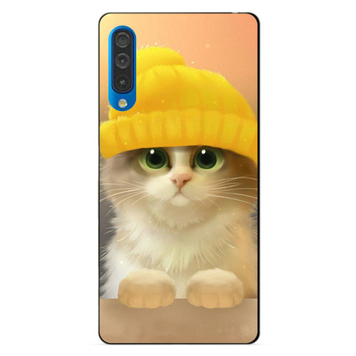 Чохол силіконовий Coverphone Samsung A50 2019 Galaxy A505f із малюнком Котик у шапці фото №1