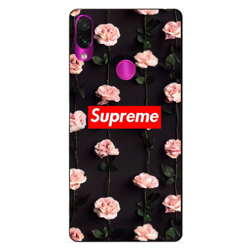 Чохол силіконовий Coverphone Xiaomi Redmi 7 із малюнком Supreme на трояндах фото №1