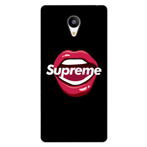 Силіконовий бампер Coverphone Meizu M3s із малюнком Supreme на губах фото №1