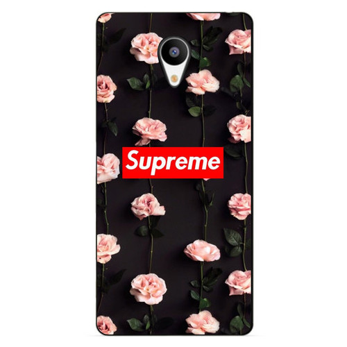 Силіконовий бампер Coverphone Meizu M3s із малюнком Supreme на трояндах фото №1