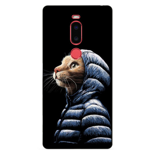 Силіконовий бампер Coverphone Meizu M8 з малюнком Кіт у куртці фото №1