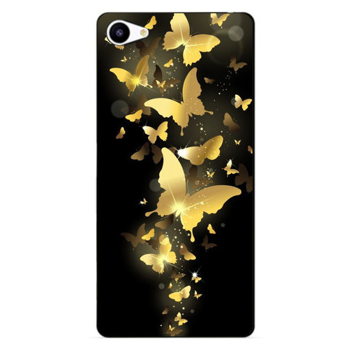 Силіконовий бампер Coverphone Meizu U10 з малюнком Золотий метелик фото №1
