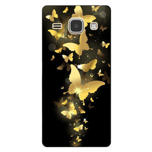 Силіконовий бампер Coverphone Samsung J120 Galaxy J1-2016 з малюнком Золоті метелики фото №1
