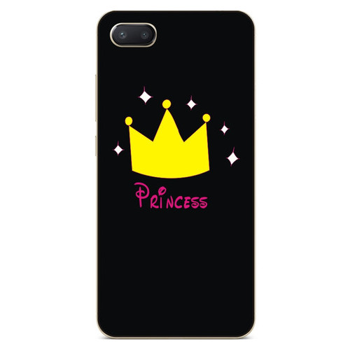 Силіконовий чохол Coverphone Iphone 6 із малюнком Princess на чорному тлі. фото №1