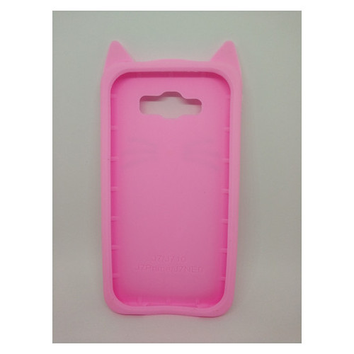 Силіконовий чохол Coverphone 3D Samsung J7 2016 Galaxy J710 Вусатий рожевий кіт фото №2