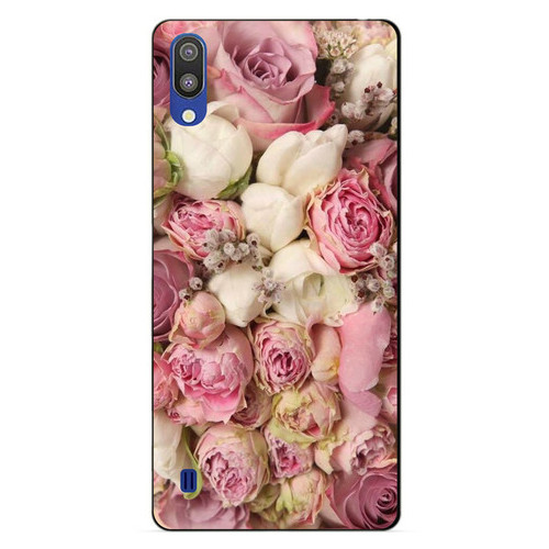 Чохол силіконовий Coverphone Samsung M10 2019 Galaxy M105f з малюнком Рожеві півонії фото №1