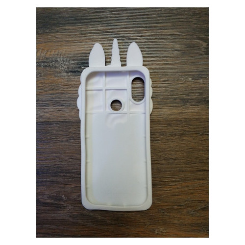 Об'ємний 3d силіконовий чохол Coverphone Xiaomi Redmi 7 Єдиноріг Pony білий фото №2