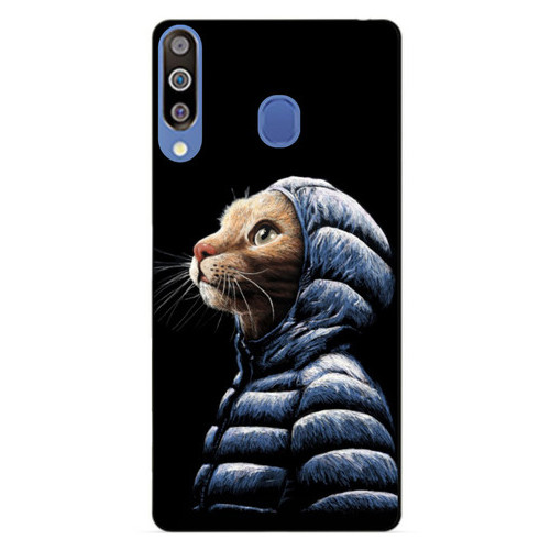Бампер силіконовий чохол Coverphone Samsung A20s 2019 Galaxy A207f Кіт у куртці фото №1