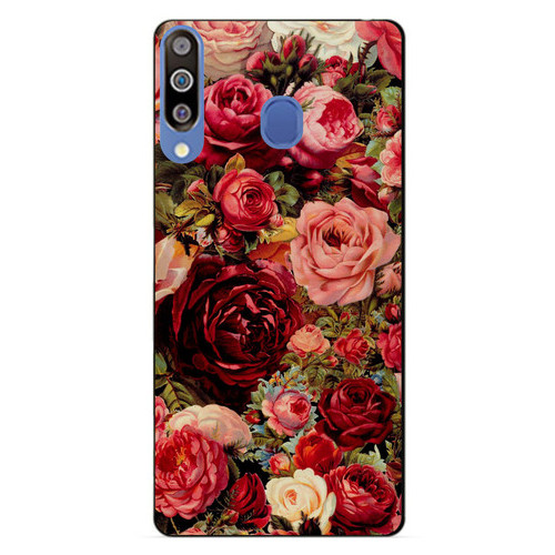 Бампер силіконовий чохол Coverphone Samsung A20s 2019 Galaxy A207f Червоні троянди фото №1