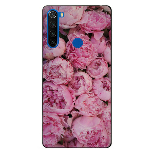 Силіконовий бампер Coverphone Xiaomi Redmi Note 8t Рожеві півонії фото №1