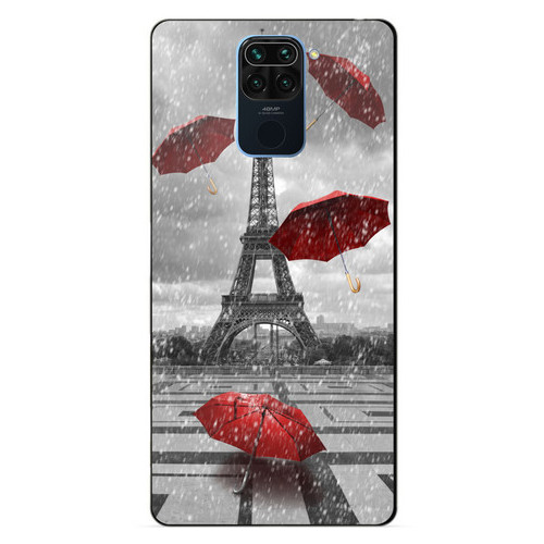 Силіконовий бампер чохол Coverphone Xiaomi Redmi Note 9 Дощ у Парижі фото №1