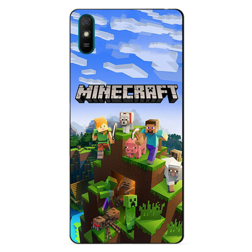 Силіконовий бампер чохол Coverphone Xiaomi Redmi 9a Minecraft фото №1