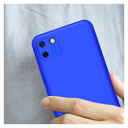 Пластикова накладка GKK LikGus 360 градусів (opp) для Realme C11 Синій фото №4