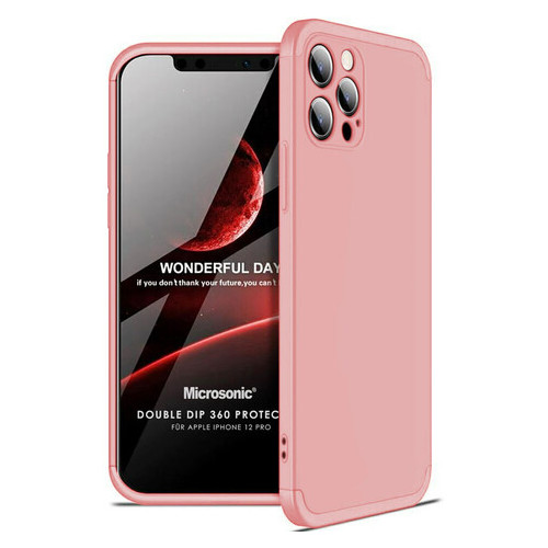 Пластикова накладка GKK LikGus 360 градусів (opp) Apple iPhone 12 Pro (6.1) Рожевий / Rose gold фото №1