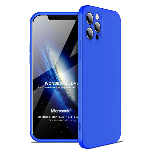 Пластикова накладка GKK LikGus 360 градусів (opp) Apple iPhone 12 Pro Max (6.7) Синій фото №1