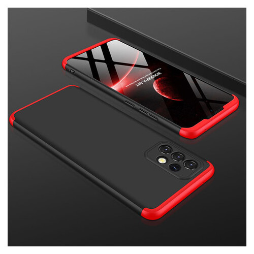 Пластикова накладка GKK LikGus 360 градусів (opp) Samsung Galaxy A72 4G / A72 5G Чорний / Червоний фото №3