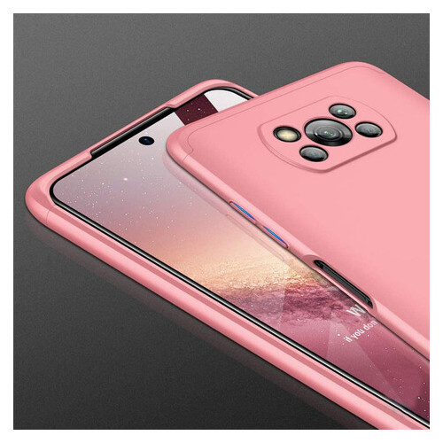Пластиковая накладка GKK LikGus 360 градусов (opp) Xiaomi Poco X3 NFC / Poco X3 Pro Розовый / Rose Gold фото №2