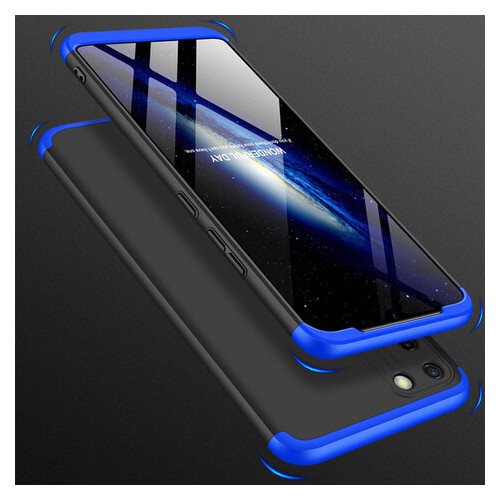 Пластикова накладка GKK LikGus 360 градусів (opp) для Realme C11 (2020) Чорний / Синій фото №4