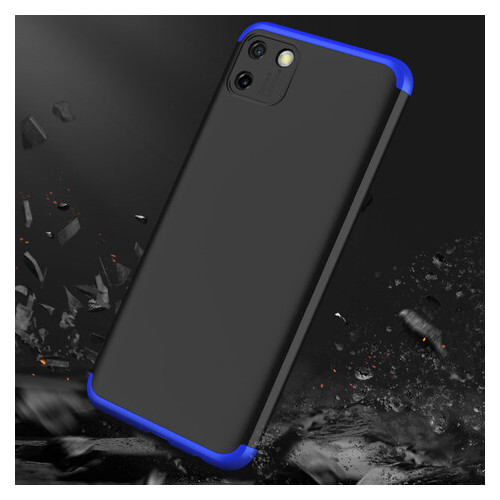 Пластикова накладка GKK LikGus 360 градусів (opp) для Realme C11 (2020) Чорний / Синій фото №2