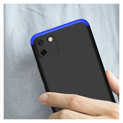 Пластикова накладка GKK LikGus 360 градусів (opp) для Realme C11 (2020) Чорний / Синій фото №5