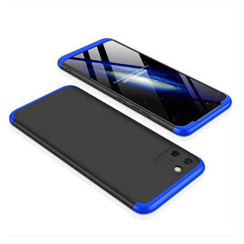 Пластикова накладка GKK LikGus 360 градусів (opp) для Realme C11 (2020) Чорний / Синій фото №3