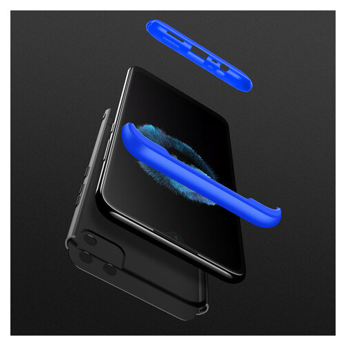 Пластикова накладка GKK LikGus 360 градусів (opp) для Realme C11 (2020) Чорний / Синій фото №7