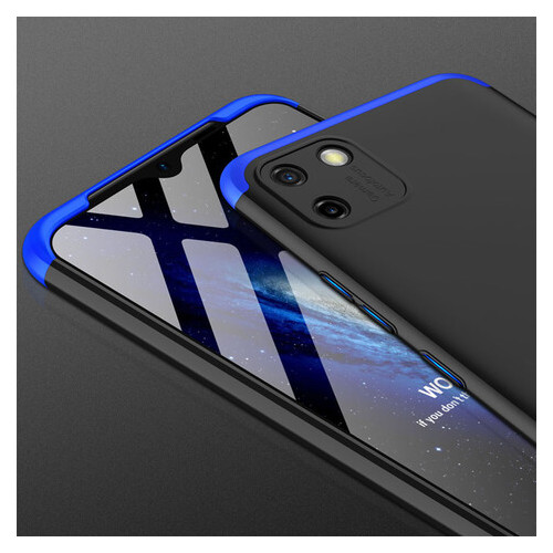 Пластикова накладка GKK LikGus 360 градусів (opp) для Realme C11 (2020) Чорний / Синій фото №6