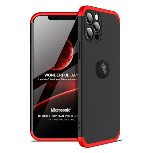 Пластикова накладка GKK LikGus 360 градусів (opp) Apple iPhone 13 Pro (6.1) Чорний / Червоний фото №1