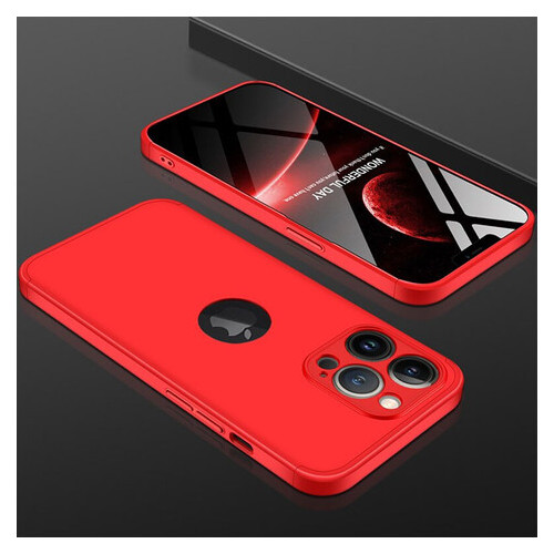 Пластикова накладка GKK LikGus 360 градусів (opp) Apple iPhone 13 Pro Max (6.7) Червоний фото №2