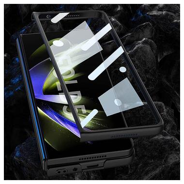 Шкіряний чохол GKK 360 + Glass з підставкою Samsung Galaxy Z Fold5 Black фото №3