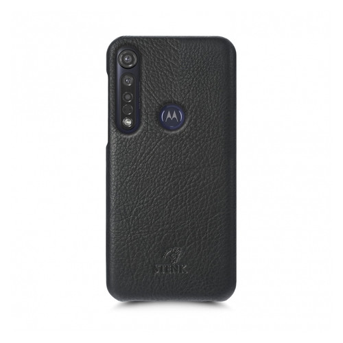 Шкіряна накладка Stenk Cover для Motorola Moto G8 Plus Чорна фото №1