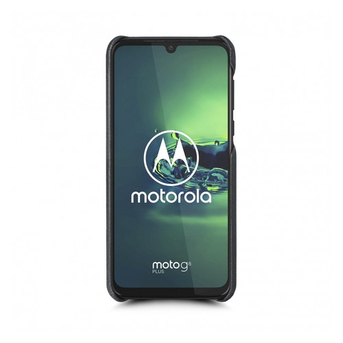 Шкіряна накладка Stenk Cover для Motorola Moto G8 Plus Чорна фото №2