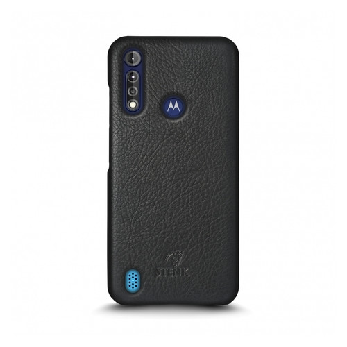 Шкіряна накладка Stenk Cover для Motorola Moto G8 Power Lite Чорна фото №1