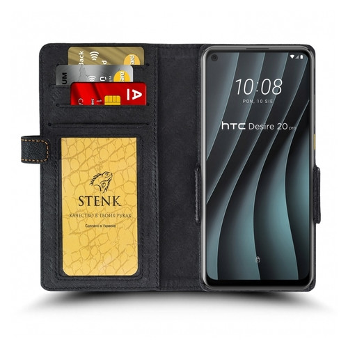 Чохол книжка Stenk Wallet для HTC Desire 20 Pro Чорний фото №2