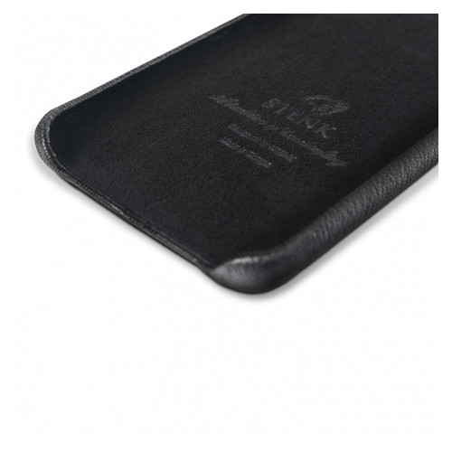 Шкіряна накладка Stenk Cover для Samsung Galaxy A12 Чорна фото №3