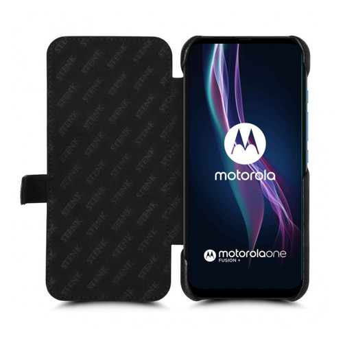 Чохол книжка Stenk Premium для Motorola One Fusion Plus Чорний фото №2