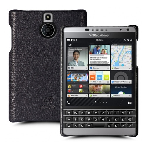 Шкіряна накладка Stenk Cover для BlackBerry Passport SE Чорний фото №1