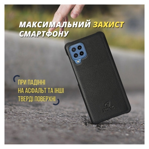 Шкіряна накладка Cover для Samsung Galaxy M32 Чорна фото №7