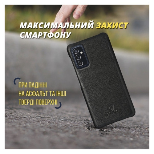 Шкіряна накладка Stenk Cover для Samsung Galaxy M52 5G Чорна фото №5