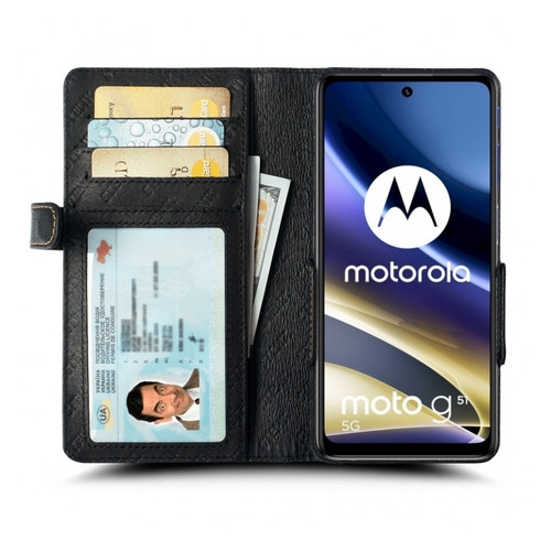 Чохол книжка Stenk Wallet для Motorola Moto G51 5G Чорний фото №2
