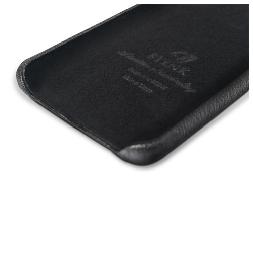 Шкіряна накладка Stenk Cover для Xiaomi Redmi Note 11 Чорна фото №3