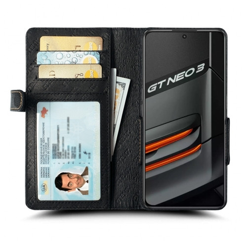 Чохол книжка Stenk Wallet для Realme GT Neo3 Чорний фото №2