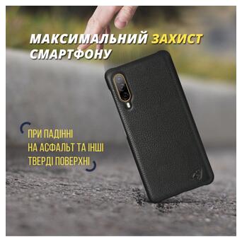 Шкіряна накладка Stenk Cover для HTC Desire 22 Pro Чорна фото №4