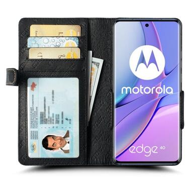 Чохол-книжка Stenk Wallet для Motorola Edge 40 Чорний фото №2