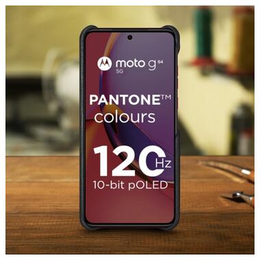 Шкіряна накладка Stenk Cover для Motorola Moto G84 Чорна фото №2