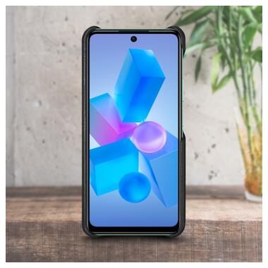 Шкіряна накладка Stenk Cover для Infinix Hot 40 Pro Чорна фото №2