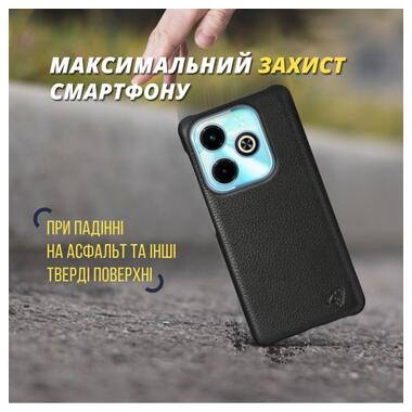 Шкіряна накладка Stenk Cover для Infinix Hot 40i Чорна фото №5